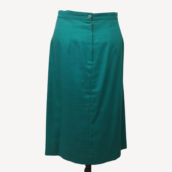 Vintage Fairfax & Kent Women Suit Set Skirt Jacket Teal Blue Work Office Size 18 - Picture 8 of 16